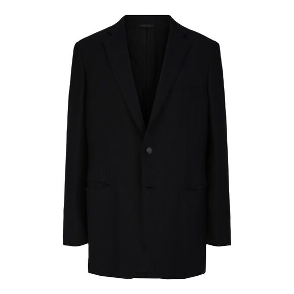 Brioni Single-Breasted Wool-Silk Blazer Black Mens